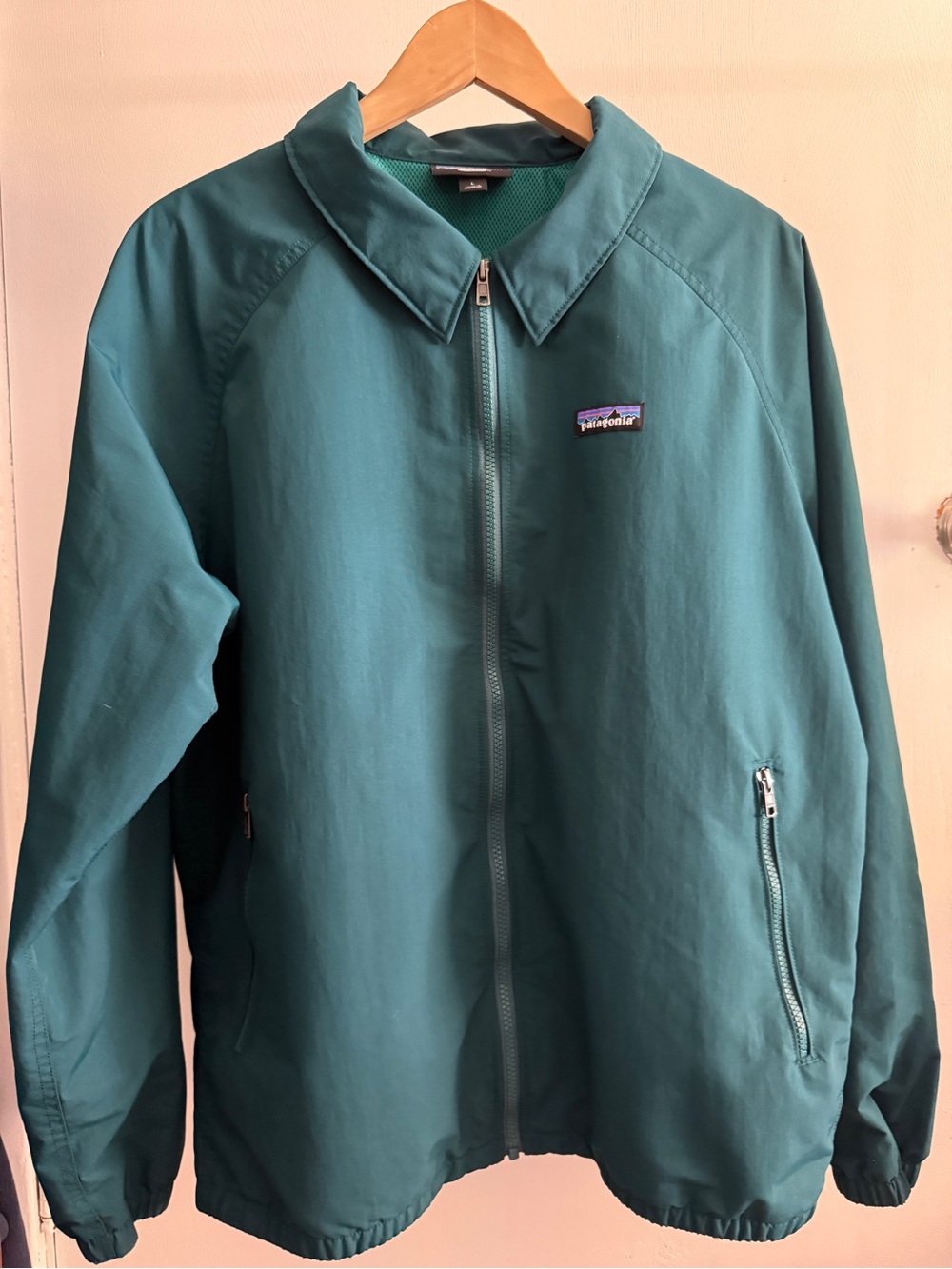 Patagonia Baggies Jacket Men’s Large Dark Borealis Green Full Zip Windbreaker 28